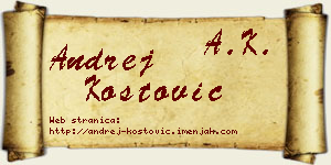 Andrej Kostović vizit kartica